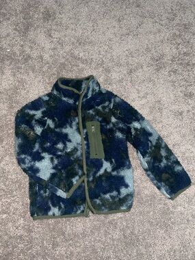 OshKosh B'gosh Navy & Olive Camouflage Sherpa Jacket